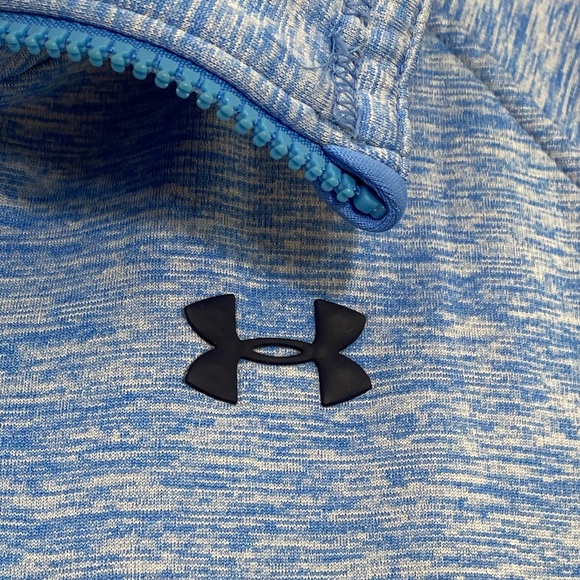 UNDER ARMOUR || Women Loose Sweatshirt Jacket Full Zip Blue size Large - Picture 6 of 10
